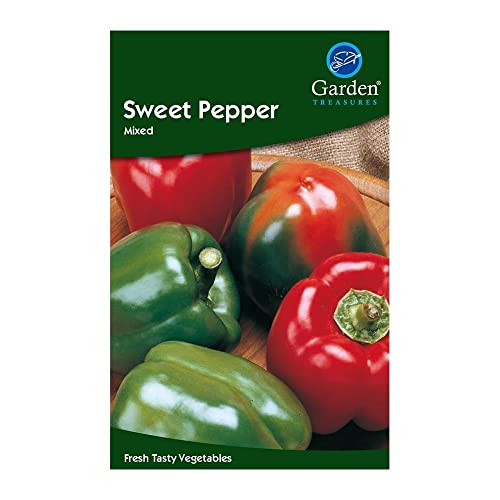 Garden Treasures Fresh Herbs Vegetable Fruit Seeds Salad Grow Your Own Indoor Outdoor (Sweet Pepper Mixed)