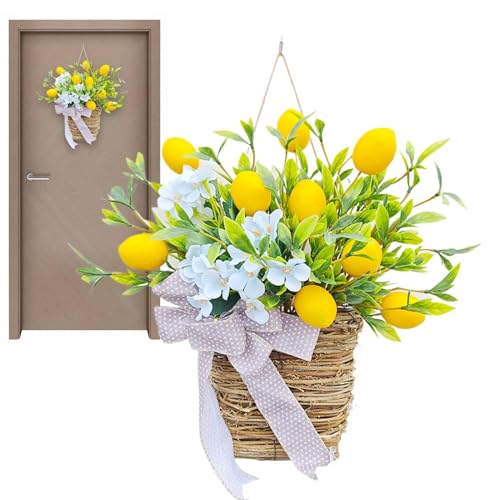 Couronne de panier de fleurs suspendue et composition florale mariage rustique - 2