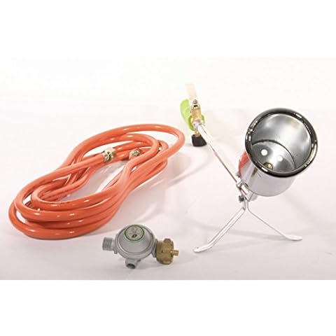 Grodenberg Abflammgerät PQ830 Gasbrenner im Set inkl. Druckminderer und 5m Gasschlauch Unkrautvernichter Cover