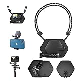 Eyeon Magnetischer Halsbandhalter Snap Pendant Mount mit 360° Schnellwechselbasis, Nano-Viskose-Montageadapter-Kit und Lanyard für Go Pro Hero 11/10/9/8/7/6/Mini, 360 ONR RS X2 X3, DJI OSMO Action 3/2