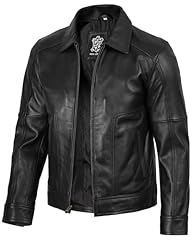 Thomas Black Leather Jacket Men