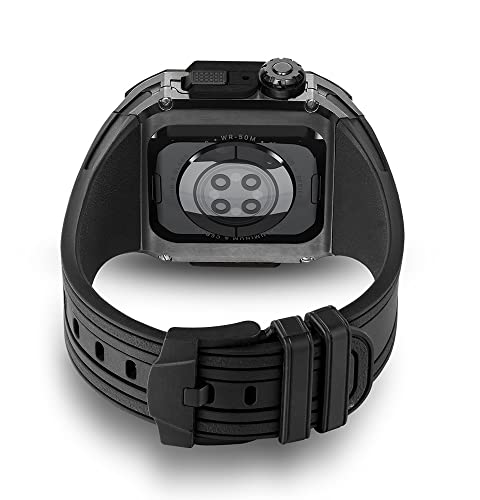 Boîtier iWatch carbone pour protéger et transformer votre montre série 7 8 6 5 SE 44 45mm