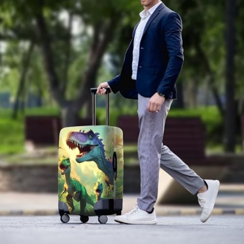 Uasibuni Fun Dinosaurs Pattern Luggage Protector Suitcase Cover Cute Carry on Luggage Cover Protector 25-28Inch3