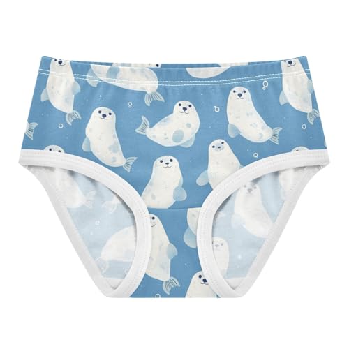 Wusikd Cute Seals Girls' Underwear Cotton Girls Briefs Soft Toddler Underwear 2T