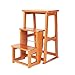 XBSLJ Step Stools Sgabello Pieghevole Scale a gradini Scala in Legno Sgabello Multifunzione Pieghevole Ingresso Scarpiera Panca Biblioteca Ufficio 3 gradini (Colore Miele) Gradini Pieghevoli
