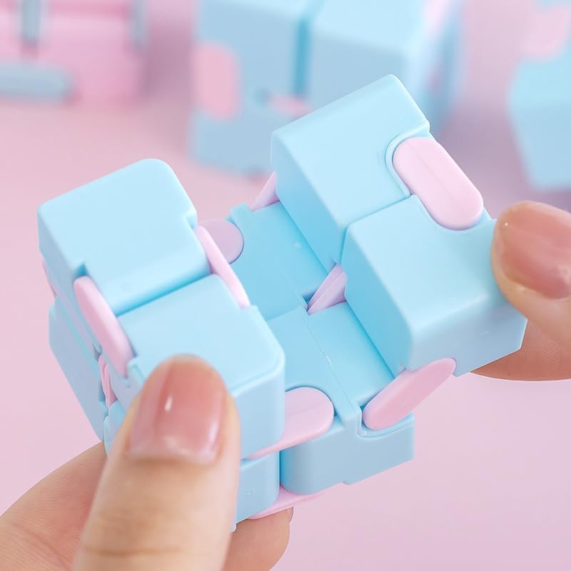 ZELVO Flip, Turn and Spin Mini Infinity Cube Toy for Kids, Teens and Adults | Stress and Anxiety Relief | Featherlight Fidget Sensory Tool | Long Hours Play Toy 4