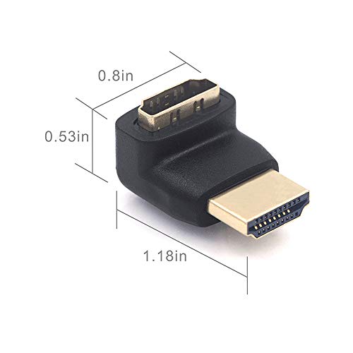 Vce 6-Pack Hdmi 270 Degree Male To Female Right Angle Adapter 3D&4K Supported #TOP2