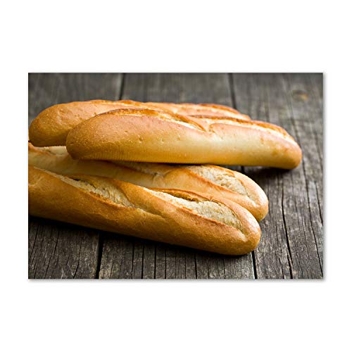 Dosseret en verre 100x70cm Tulup fond de hotte cuisine imprimé bagels brun
