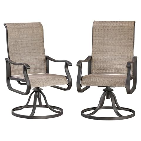 VONZOY Patio Swivel Chairs Set Cover