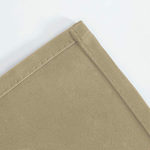 Image of LEMOMO Beige Blackout Curtains /42 x 84 Inch /Set of 2 Panels Room Darkening Curtains for Bedroom