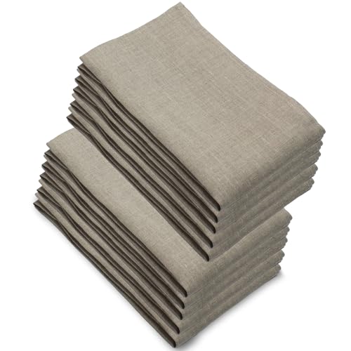 Cadeau屋│フェイスタオル ピュアリネン 10枚セット リネン 100% 33×83p ナチュラル 速乾 吸水 天然素材 まとめ買い アウトドア スポーツ 旅行 生成り