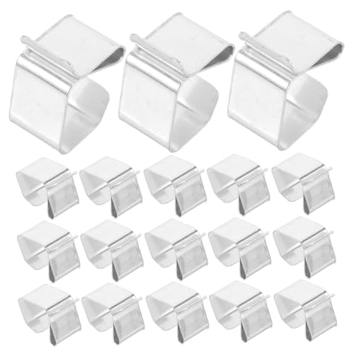 Angoily 50pcs Outdoor Lighting Hooks Metal Gutter Clips for String Lights Decorative Light Hangers for Yard