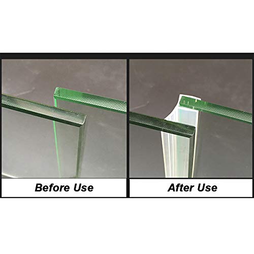 Cozylkx F Type Glass Door Seals For 3/8 Inch Glass, Sealing Strips At Overlap Of Sliding Doors For Shower Room, Office, Mall #TOP2