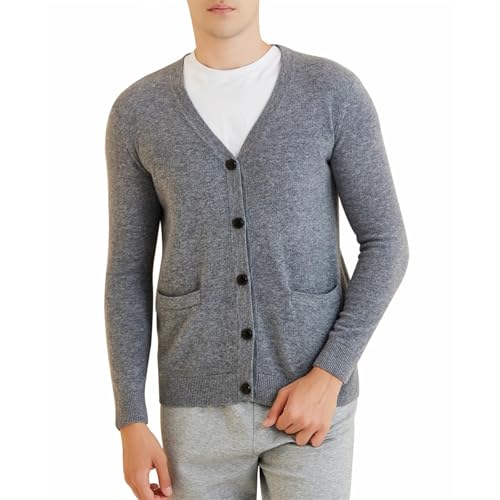Men's Merino Wool Knit Cardigan – Warm Long Sleeve Sweater for Fall Winter Casual Wear 5