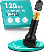 120 Stück TR414 Reifenventil, Autoventil, Universal Gummi Ventile, Snap-In Gummiventile 11,3mm Ventilloch, Autoreifen Ventil, Gummiventil Reifen für Meist Auto bis 4,5 Bar