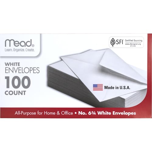 Enveloppes de sécurité 9 x 16 cm Mead Westvaco pour courrier postal discret lot de 100