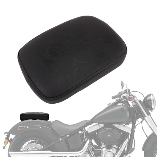 Cojin Asiento Moto Pasajero,Asiento Ventosas Moto con 8 Ventosas,Asiento Trasero Pasajero Asiento Individual para Chopper Cruiser XL883 XL1200 X48 X72