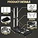 POSTVI Folding Hand Truck,Foldable Dolly Cart With Wheels,500LB Heavy Duty Luggage Cart,6-wheel convenient Hand Truck,2 fixing ropes & 1 extra big storage bag Suitable for luggage,travel,moving(Black)