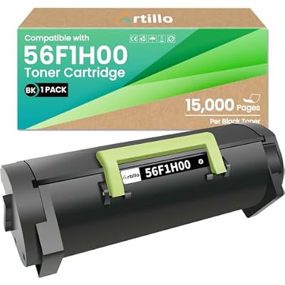 56F1H00 Black Toner Cartridge High Yield Replacement for Lexmark 56F1H00 Toner Cartridges for MX321, MX421, MX521, MX522, MX622,MS321, MS421, MS521, MS621, MS622 Printers (15000 Pages)