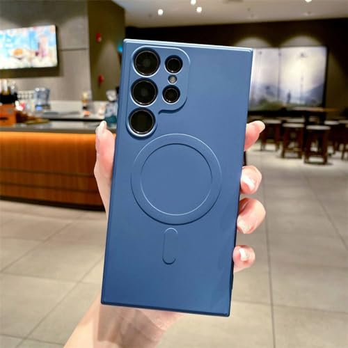 Coque de charge sans fil magnétique en silicone pour Samsung S23 Ultra