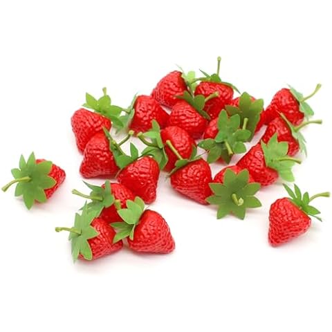JDBlissful 20PCS Realistic Fake Strawberries Cover