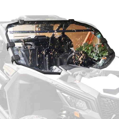 StarknightMT X3 Windshield - Scratch Proof Polycarbonate Full Window Compatible with Can-Am Maverick X3 900 XRS XDS Turbo R Max 2017-2026(Except Intrusion Bar) Hard-coated Front Windshield