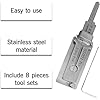 SS001 Pro Stainless Steel Key Decoder,2 in 1 Lock Pick Key Decoder,Master Key Decoder,Stainless Steel Car Key Reader,Lock Picking kit for Beginners,Lo/ck Pick Decoder for Auto,Descoder and Pick Tools #2