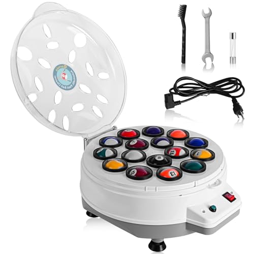 Carivia Pool Ball Cleaner,110V Automatic Billiard Ball Cleaner,Pool Ball Cleaner Machine,Electronic Pool Balls Polishing for 16 Billiard and Snooker Balls by Carivia - Image 2