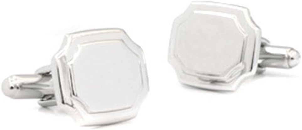 Sterling Silver Scalloped Framed Cufflinks