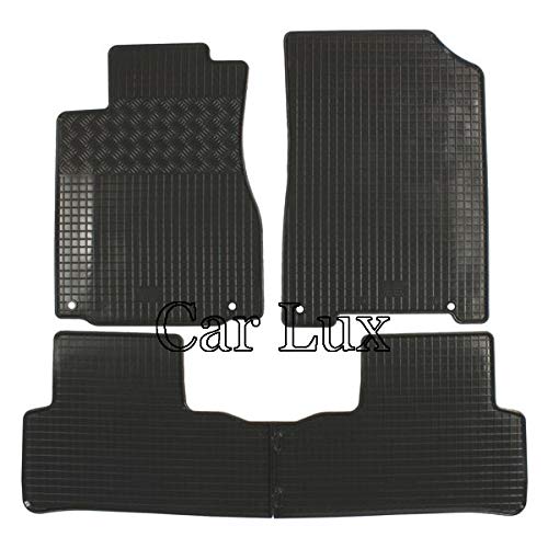 Car Lux DUO06044 - Alfombra Protector Cubre Maletero y Alfombrillas de Goma a Medida para Honda CR-V CRV Desde 2012-