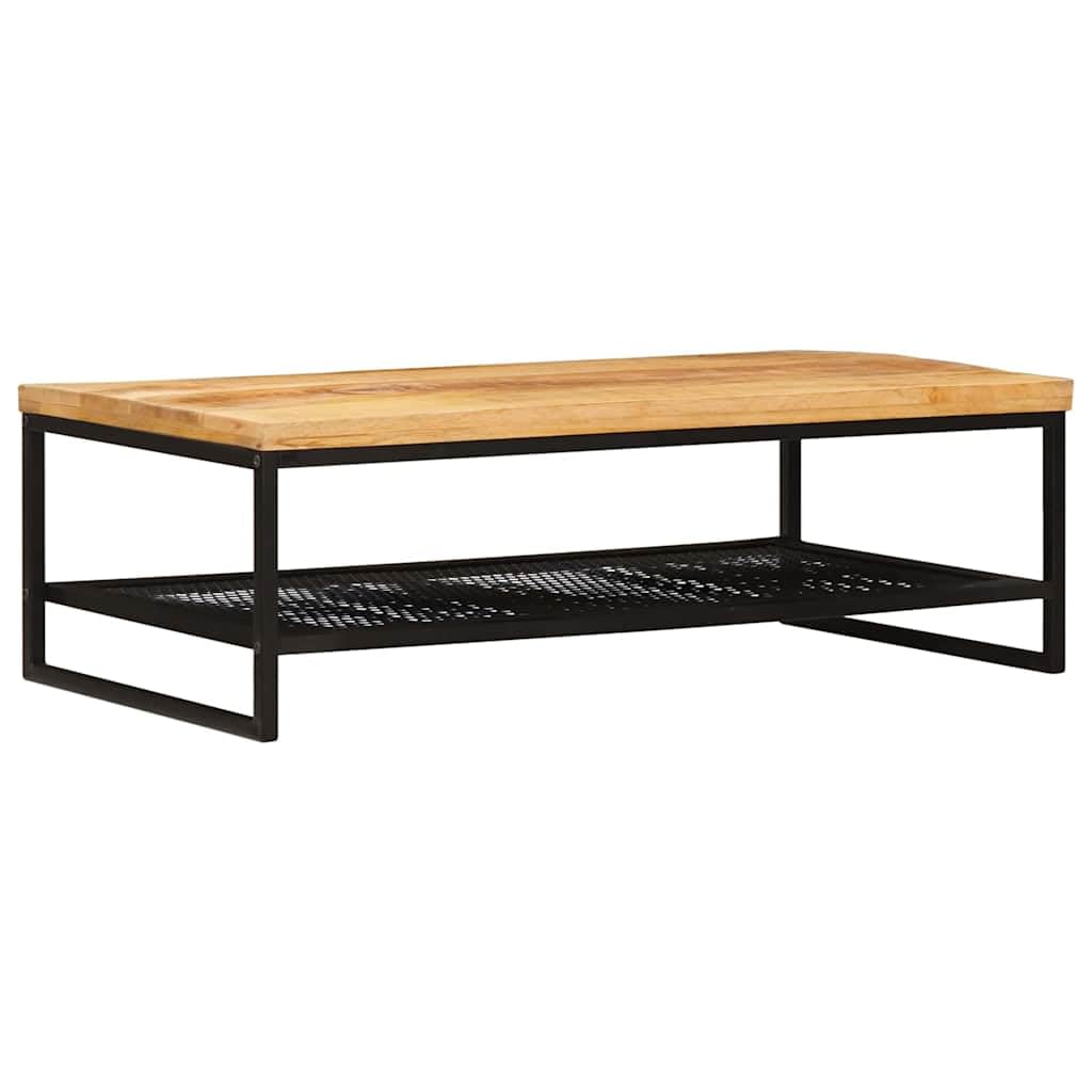 Table basse style industriel en bois de mangue : fini les meubles fragiles dans votre salon