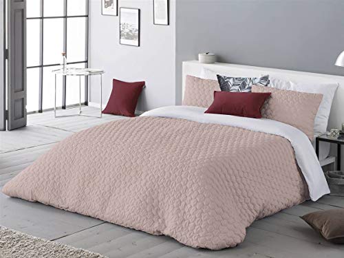 Antilo Funda Nórdica Camelot Rosa Acolchada Bouti (Cama 90 (160x240cm.))