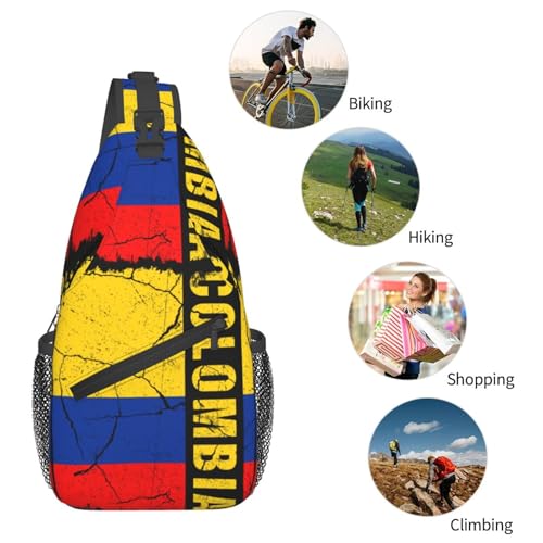 Bolso vintage colombiano sling para senderismo y viaje miniatura 5
