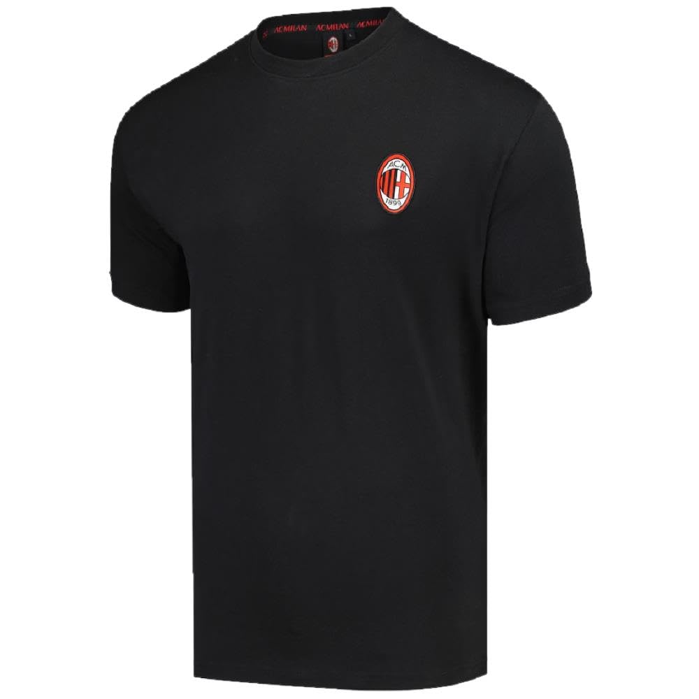 T-Shirt Milan 100% Cotone Prodotto Ufficiale ACMILAN | Maglietta in Cotone Personalizzabile PS 46680-BS