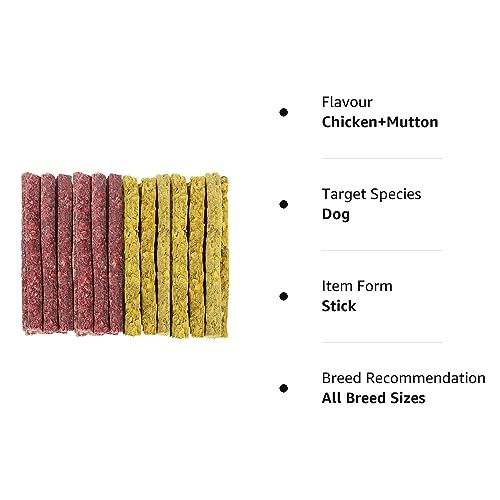 Image of Chew Sticks for Dogs of All Life Stages Munchy Stick Chicken Flavour 1 Kg Dog Snacks, Treats
