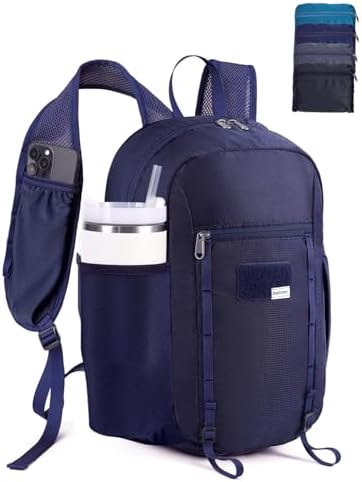 Blue Quartz 15L Small Hiking Backpack with Chest Pockets for Phon...