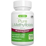 L-Metilfolato Puro 400 mcg, Forma Attiva Acido Folico 5-MTHF (Vitamina B9), 180 Compresse, Integratore Vegano, Ingredienti Puri e Senza Additivi, 1 al giorno - Igennus