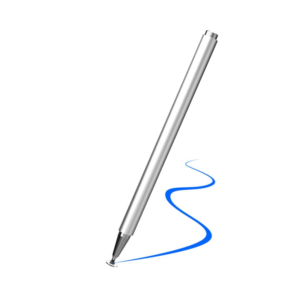 Stylus Pen for Android Tablet & iOS All Touchscreen Devices Capacitive Universal Smart Pen Pencil with Fine Point Disc Tip Lightweight Metal Body and Magnetic Cover for Mobile Phone iPad Tab - Silver-picture-15