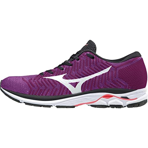 Mizuno Waveknit R1 Wos, Zapatillas de Running para Mujer, (Hyacinthviolet/White/fierycoral 01), 38 EU