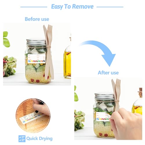 500 Pcs 1 inch X 2 inch Restaurant Quality Shelf Life Food Rotation Labels, Self-Adhesive Removable for Reusable Containers, Food Safety Date Sticker, Leftover Labels (1 * 2in-500pc-Orange3) - Thumbnail 7