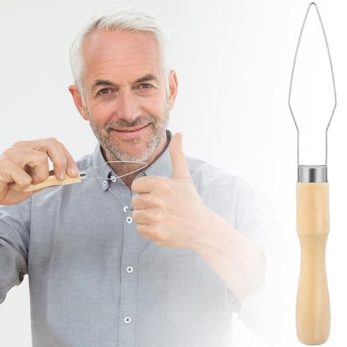 Lekgavd Easy Button Hook for Seniors, Wood Handle Button Fastener Assist Device, Portable One Hand Button Helper Tool Dressing Aids for Elderly, Disabled, Arthritis - 1 Pcs