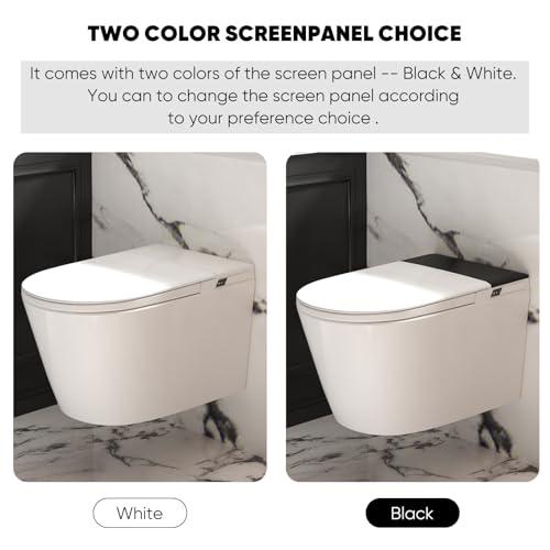 Image of Basic Smart Function Wall Hung Toilet Combo, Built-In Water Tank, Heated Seat,Auto Flush,Foot Sensor Flush,Nightlight, with In-Wall Carrier (No Need to buy an Additional Water Tank)