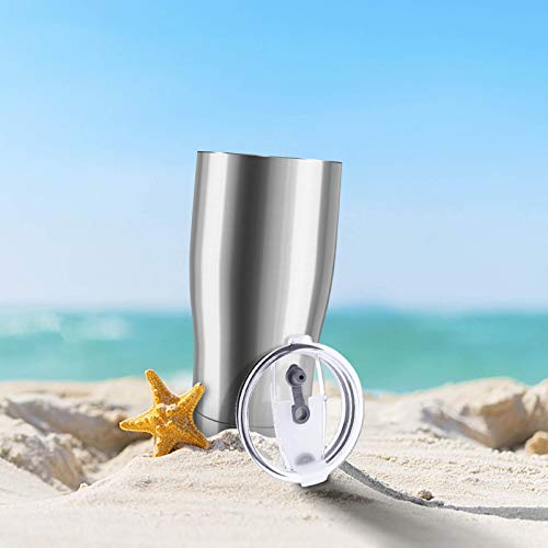 image for XccMe 20 oz Stainless Steel Tumbler with Lid,Bulk 8 Pack Double Wall V