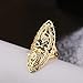 QOBEBOTA Chunky Gold Rings Big Thumb Ring Boho Filigree Flower Ring Trendy Full Finger Wide Band Womens Rings for Cocktail Party Jewelry Birthday Gifts Size 10 Statement Rings for Women