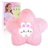 Microwavable Heating Pad for Period Cramps Pain Relief- Microwave Heating Pad for Girls with Moist Heat Pack for Neck Shoulder Cute Soft Warm Compress Cozy Pad Plush Star Valentines Gifts for Women