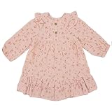 maximo GOTS Baby Girl-Kleid, Langarm Rüschen, Musselinstoff Musselin