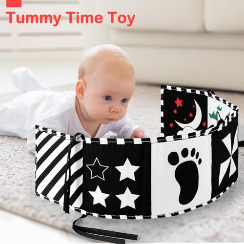 URMYWO Black and White Baby Toy, Tummy Time High Contrast Newborn Toys - image 9