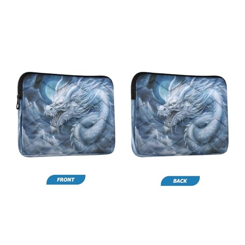 Funda para portátil blanca Dragon Clouds 13-14 pulgadas miniatura 2