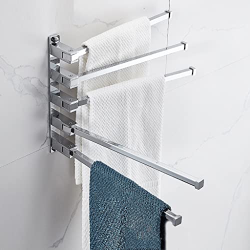 Porte-serviette mobile triple bras en cuivre avec support mural - 2