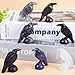 QLRSUXN Natural Black Obsidian Raven Figurines,2 Inch Healing Crystal Animal Statues,Lucky Guardian Pocket Crow Figurines as Women’s Gifts,Raven Statues for Office Home Decor and Ornament.